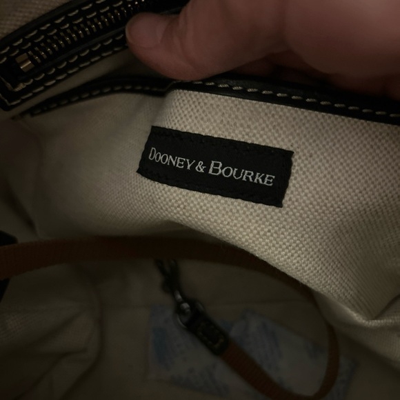 Dooney & Bourke Florentine & Pebbled Leather Satchel 30 Black Satchel w/ 🍓 Charm - Picture 8 of 16